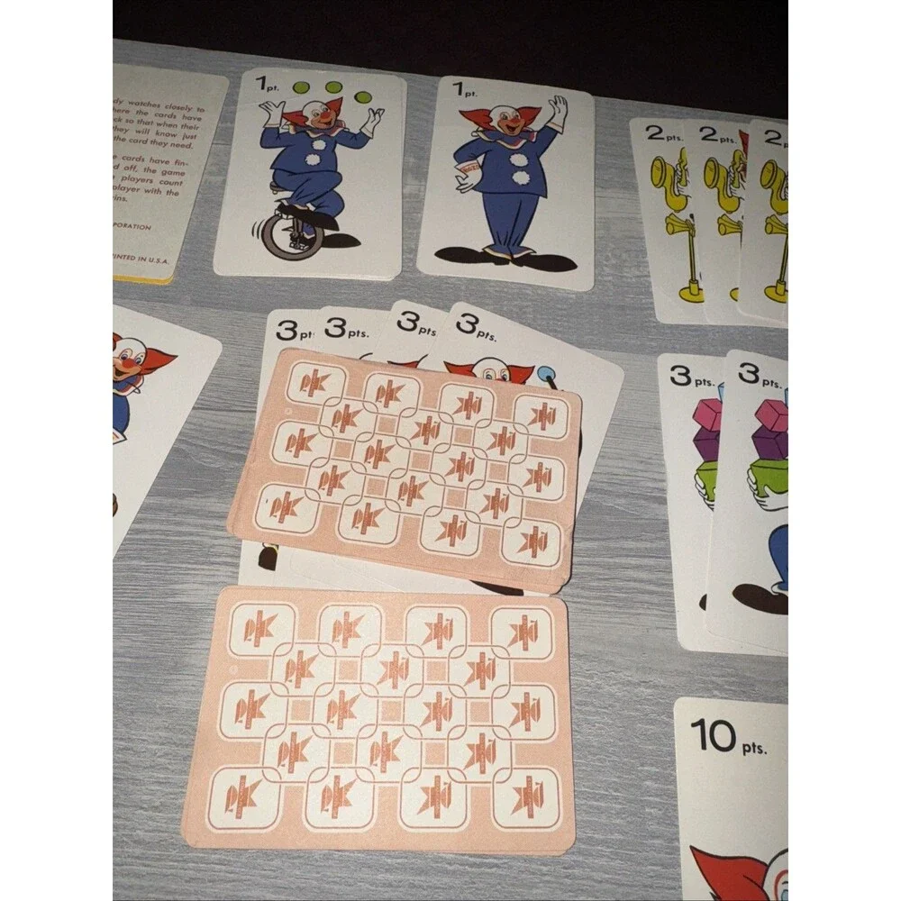 Vintage 1972 Bozo the Clown Educational Card Game Larry Harmon EDU-CARDS